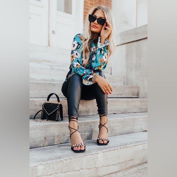 LAICIGO Womens Lace up Heeled Sandals Square Open Toe Chunky Block Heel … - Picture 5 of 9